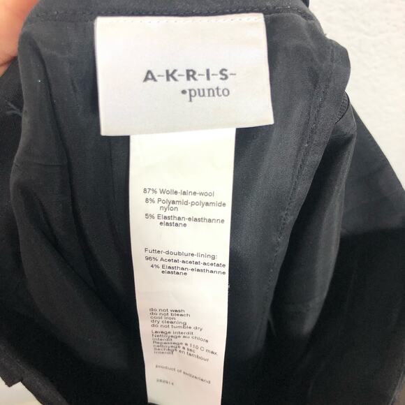 Akris Punto Stretch Virgin Wool Crepe Pencil Skirt Size 4 Black Work Wear - Picture 5 of 13
